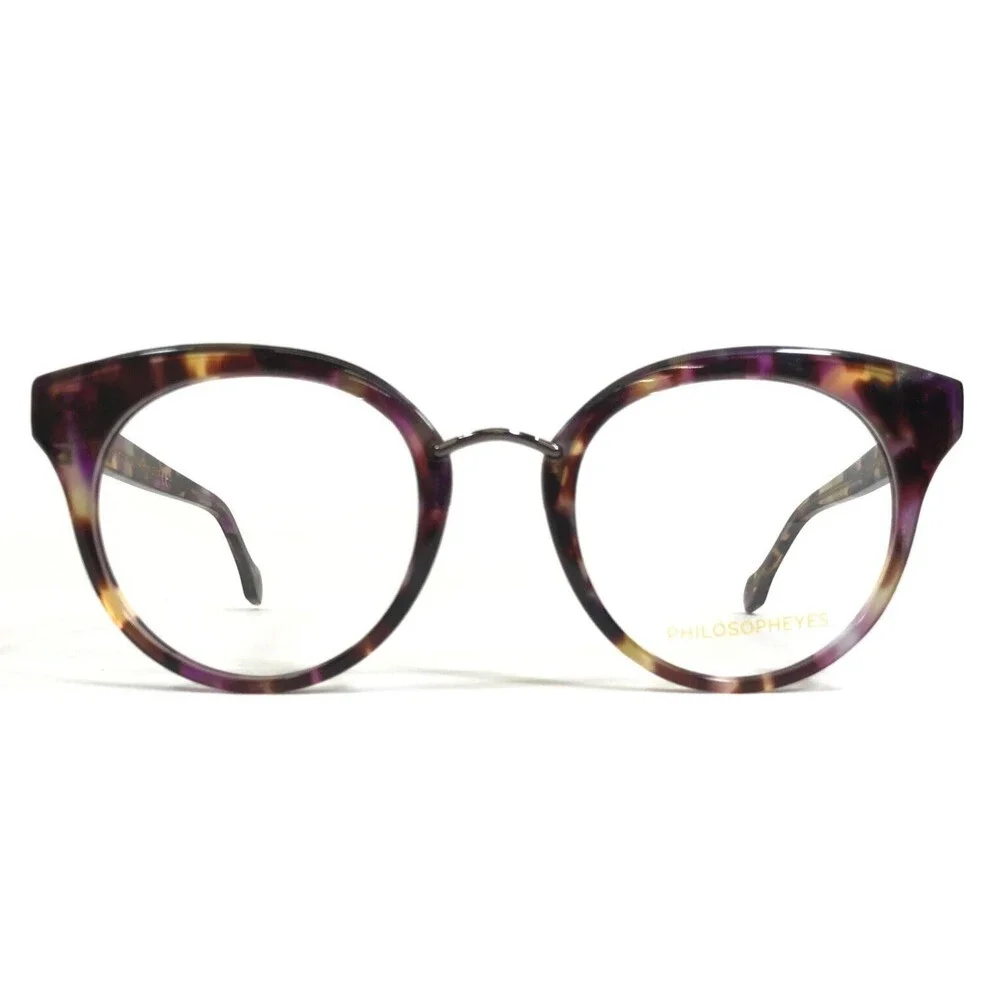 Philosopheyes Eyeglasses Frames PHP-966 0117 Brown Purple Tortoise 49-21-140